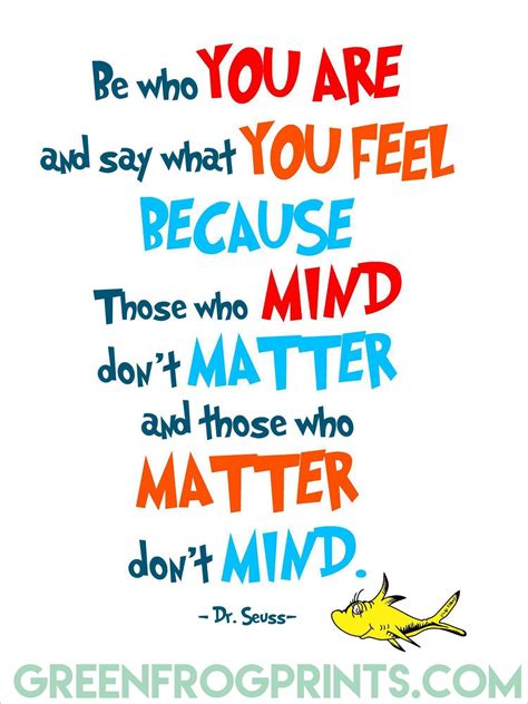 Be Who You Are Dr Seuss Colorful Poster Print