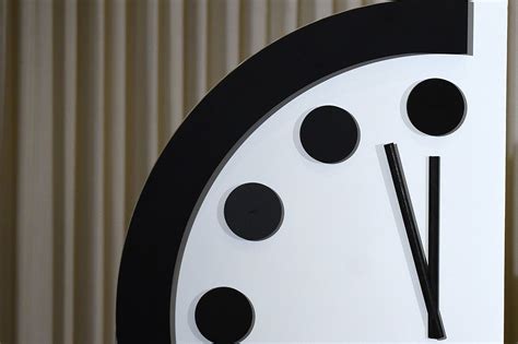 Doomsday Clock Is 100 Seconds To Midnight The Symbolic Hour Of The