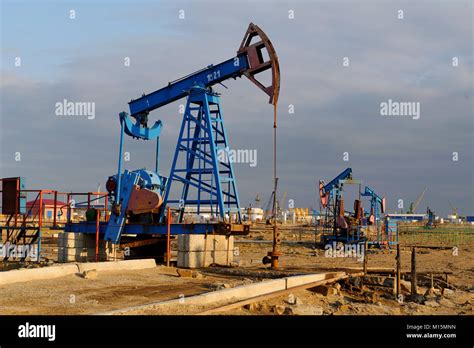 Onshore Oil Production Near Baku Azerbaijan Also Known As The James