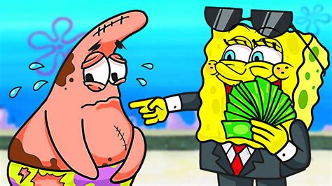 Rich Spongebob Vs Poor Patrick Cartoon Animation Youtube