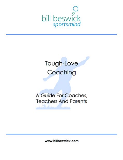 Handbook 2 Tough Love Coaching Bill Beswick Sportsmind