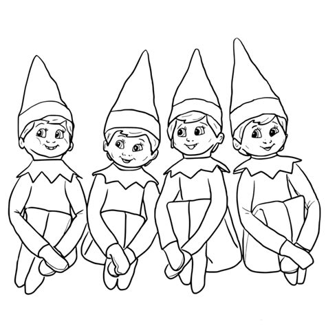 30 Free Printable Elf On The Shelf Coloring Pages