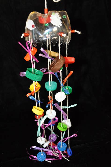 Mobile Made From Plastic Waste Recycled Crafts Kids Recycled Art