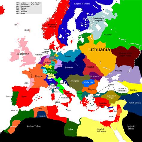 Europe 1430 1492 1522 Map Game Alternative History Fandom