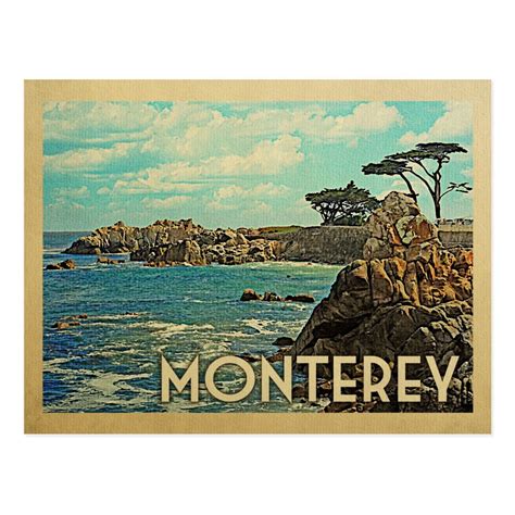 Monterey California Vintage Travel Postcard Vintage Postcards Travel