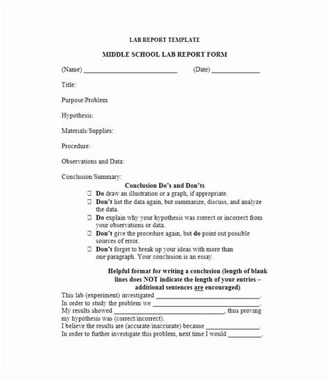 Formal Lab Report Template Beautiful 40 Lab Report Templates And Format