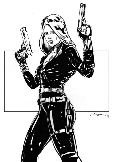 Black Widow Sketch By Sombot On Deviantart