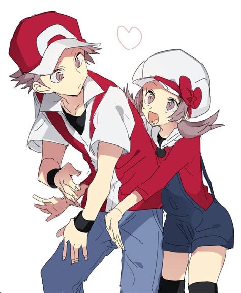Red And Kotone Pokemon Pokemon Trainer Red Pokemon Characters
