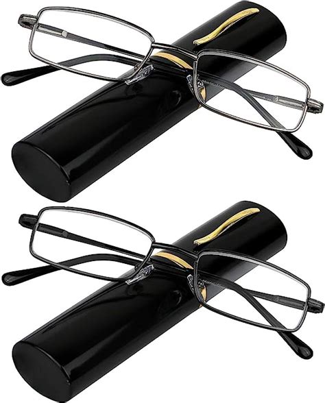 Reading Glasses Set Of 2 With Clip On Case Style Fashion