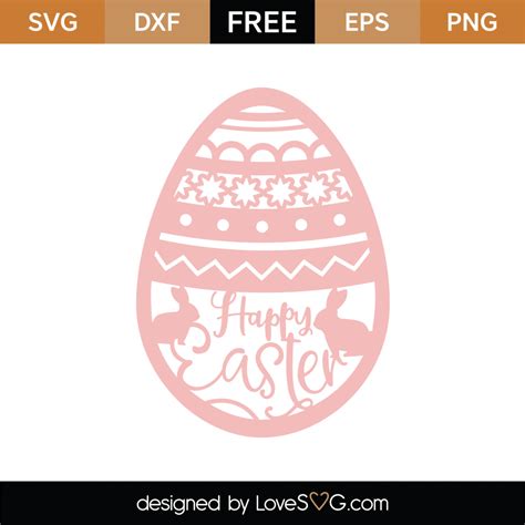 Free Happy Easter Egg Svg Cut File
