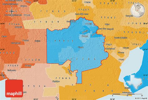 Political Shades Map Of Zip Codes Starting With 777