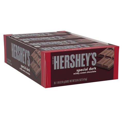 HERSHEY S SPECIAL DARK Mildly Sweet Chocolate Candy Individually Wrapped Oz Bars Ct