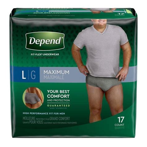Depends For Men Disposable Underwear For Light Bladder Leak Protection