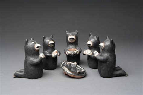 Cochiti Bear Nativity Set By Seferina Ortiz Lyn A Fox Fine Pueblo