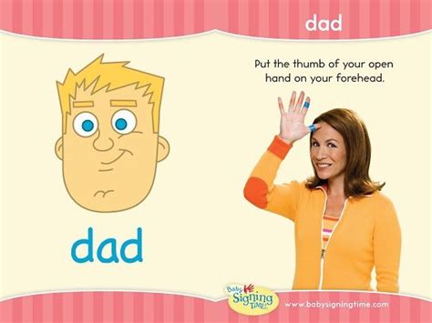 Sign Of The Week Dad Signing Time Sign Language For Kids Baby