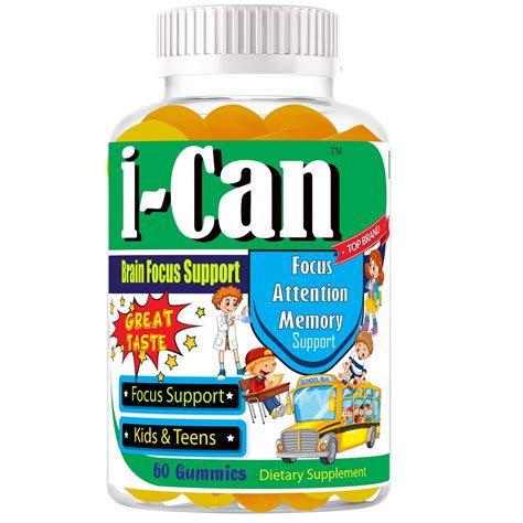 I Can Chewable Brain Booster For Kids Support Concentration And
