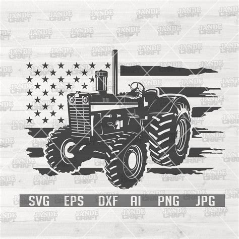 Us Tractor Svg Tractor Svg Usa Farming Svg Farmer Svg Usa Etsy In