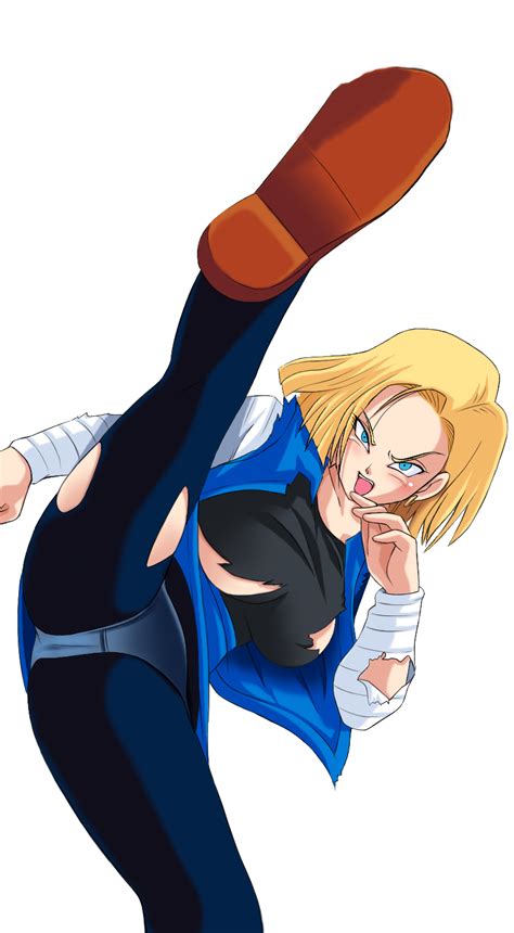 Rule 34 1girls Android 18 Big Breasts Blonde Hair Blue Eyes Blue Panties Breasts Dragon Ball