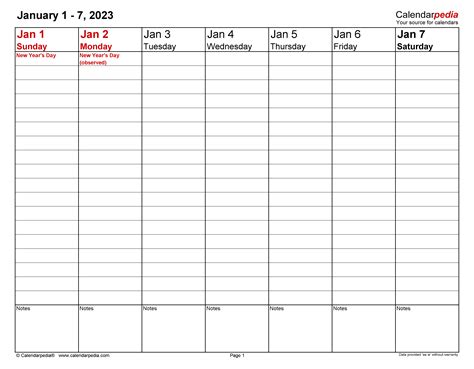 Free Printable Weekly Planner 2023 Pdf