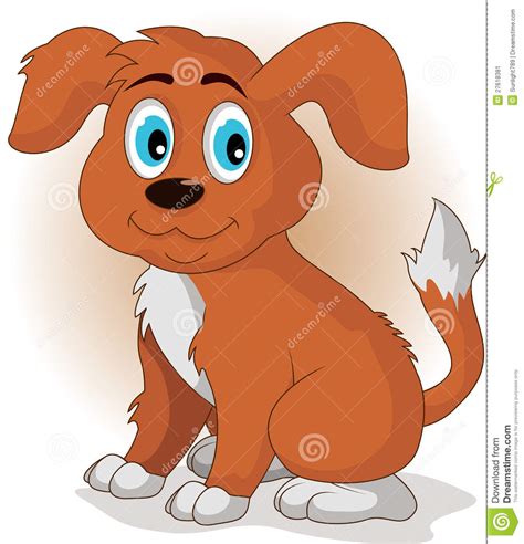 Cute Cartoon Puppy Dog Stock Image Image 27618381