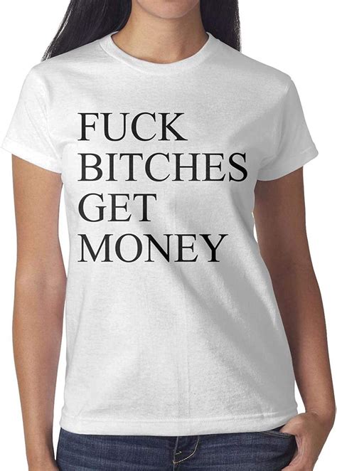 Panbaba Women T Shirt Fuck Bitches Get Money Letter Print