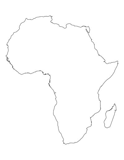 Map of africa template silhouettes africa outline world map. Free Printable Outline Map Of Africa - Amature Housewives