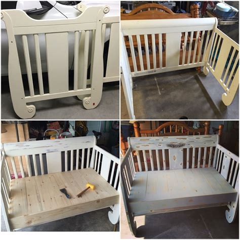 From Start To Finish Repurposed Baby Crib Bench Crib Makeover Cribs