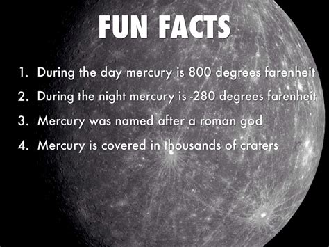 Facts About The Planet Mercury Fun And Interesting Facts On Mercury