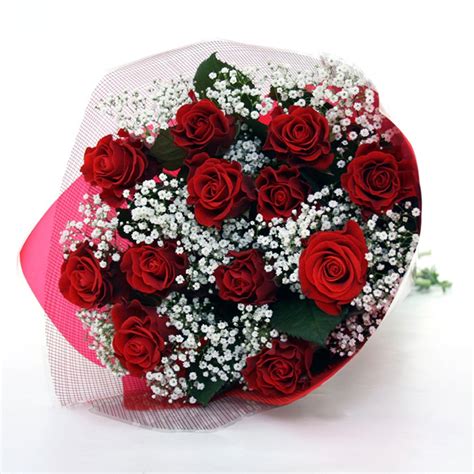 Send Flowers Philippines Romantic 12 Red Rose Bouquet