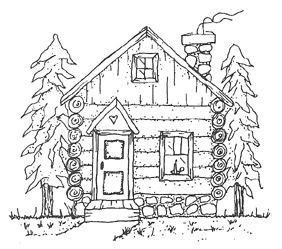 Find 2 story house designs w/garage, 1 story modern open layouts, small cabins w/loft & more! Sketch Log Cabin Woods Sketch Coloring Page | Cabin art ...