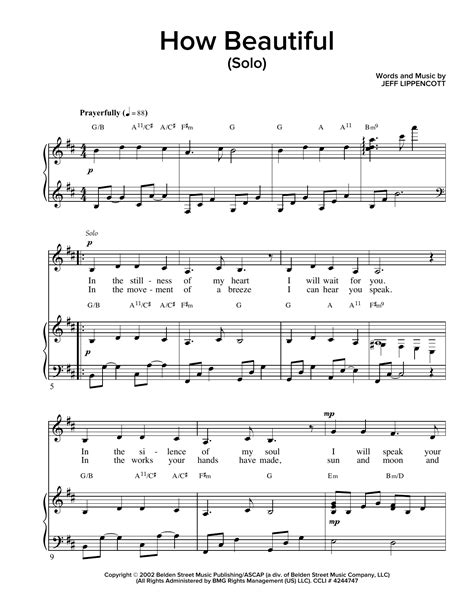 How Beautiful Sheet Music Jeff Lippincott Piano And Vocal
