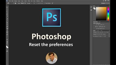 Resetting The Preferences Photoshop Youtube