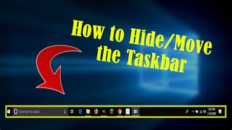 How To Hide Taskbar In Windows 10 Part 2 Youtube