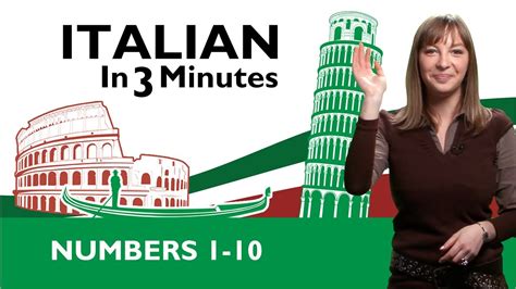 Learn Italian Italian Numbers 1 10 Youtube