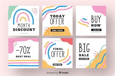 Premium Vector Abstract Sale Instagram Post Collection