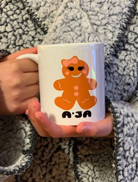 Personalized Kids Hot Cocoa Mug Personalized Gingerbread Mug