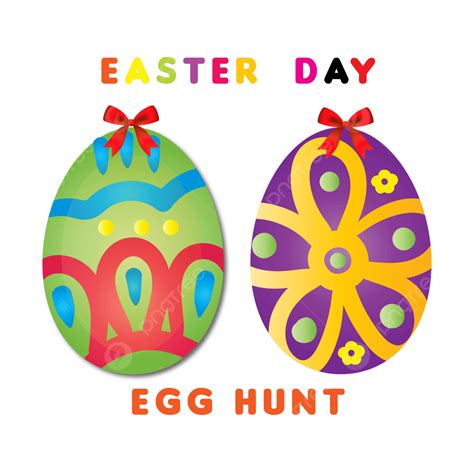 easter day egg hunt label design easter easter bunny easter eggs png and vector with
