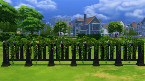 Sims 4 Ccs The Best Vines For Fences Morning Glory And Seasons Of
