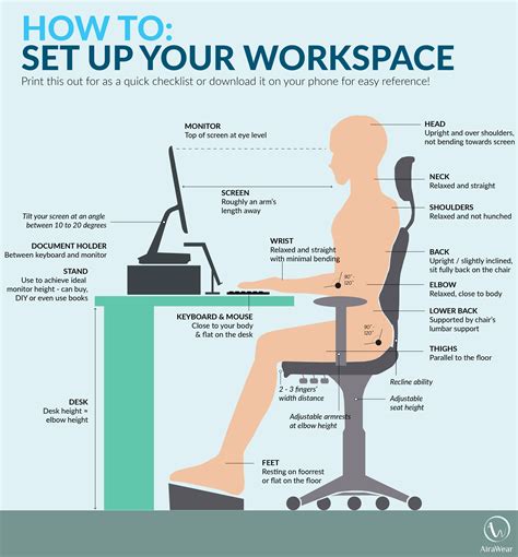 Steps To Setting Up An Ergonomic Workstation Infographic Vrogue