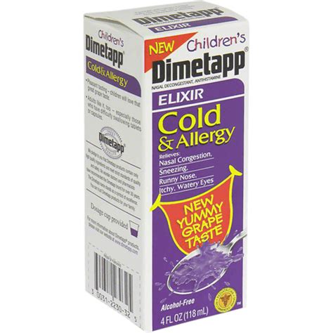 Dimetapp Elixir 4 Oz Allergy And Sinus Sun Fresh