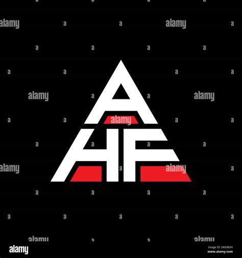 Ahf Triangle Letter Logo Design With Triangle Shape Ahf Triangle Logo