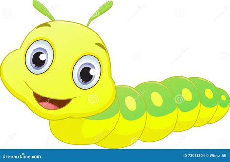 Cute Caterpillar Cartoon Stock Vector Illustration Of Cartoon 73013304