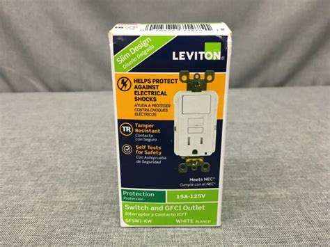 Leviton Switch And Tamper Resistant Gfci Outlet Self Test White 15a