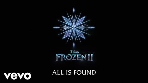 Evan Rachel Wood All Is Found From Frozen 2lyric Video Youtube