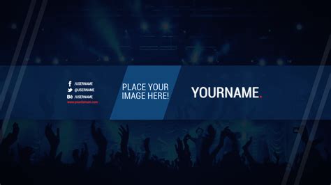 Free Concert Youtube Banner Template 5ergiveaways