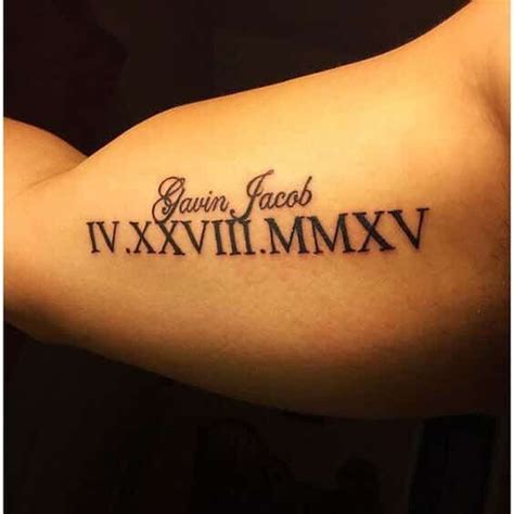 Roman Numeral Tattoos For Men Tattoo For Son Roman Numeral Tattoos