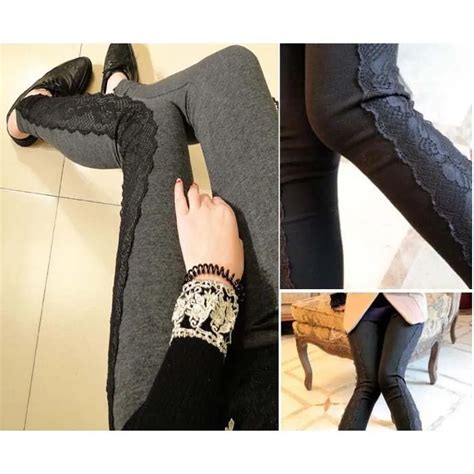 2018 New Fashion Leggings Women Trousers With Lace Fitness New Thin