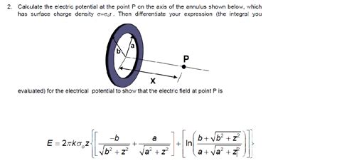 What is the formula for electrostatic potential? Solved: Calculate The Electric Potential At The Point P On ...