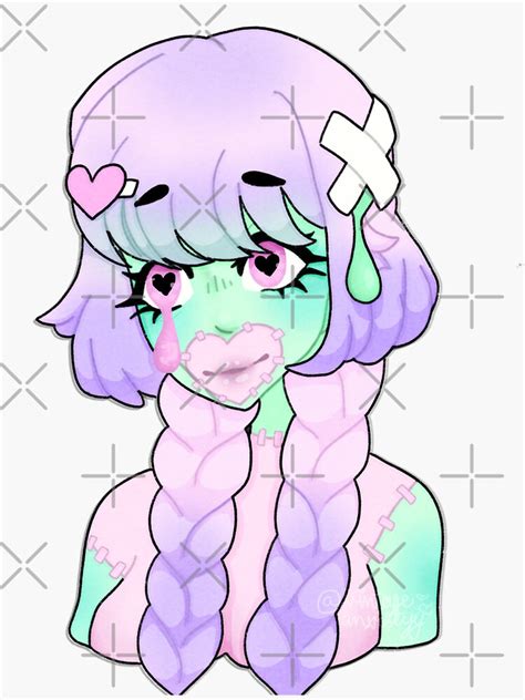Ghoulkiss Fanart Sticker For Sale By Vintageanxietyy Redbubble