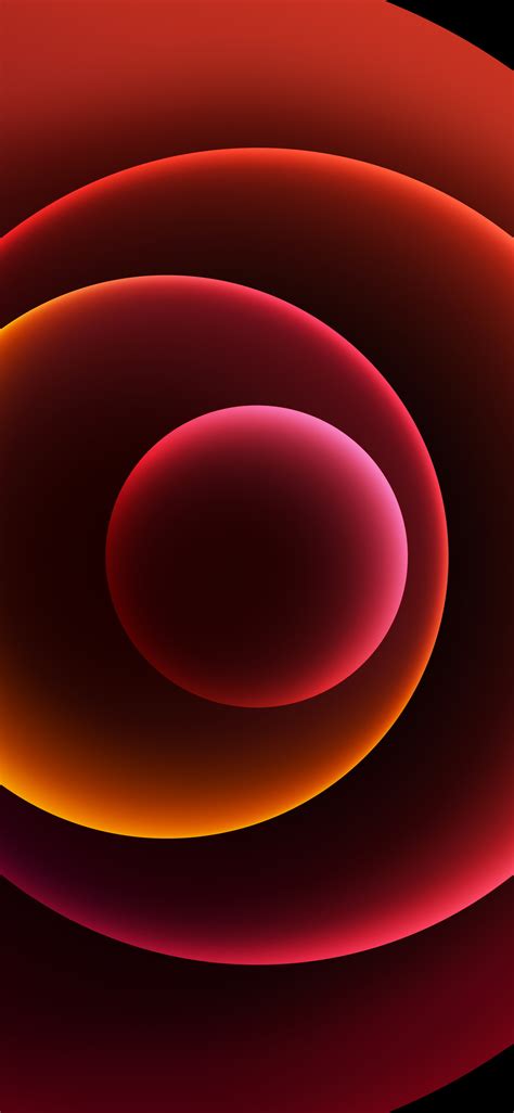 Iphone 12 Orbs Productred Dark Stock Wallpaper Wallpapers Central